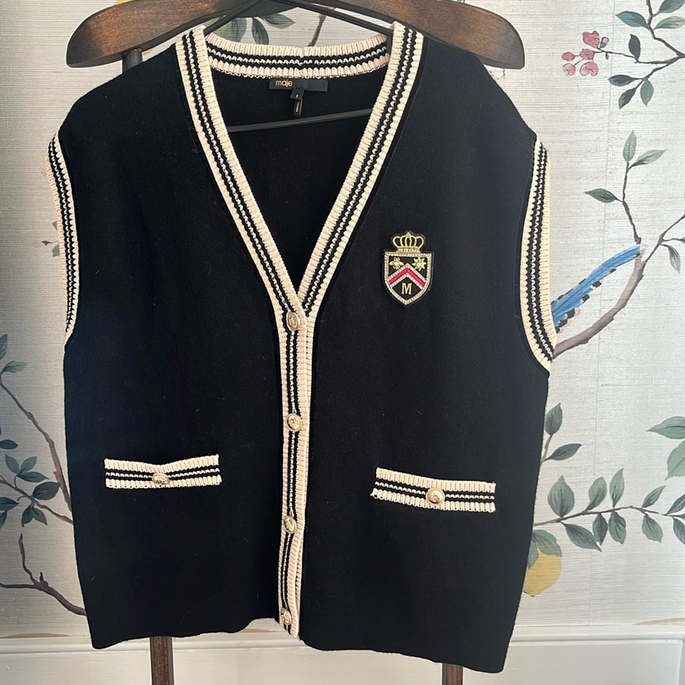 Maje size 1 short sleeve cardigan